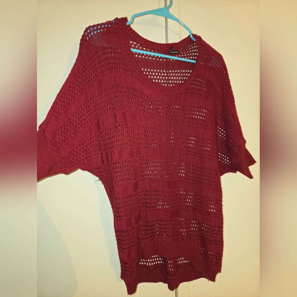 Women's Burgundy Knit Sweater